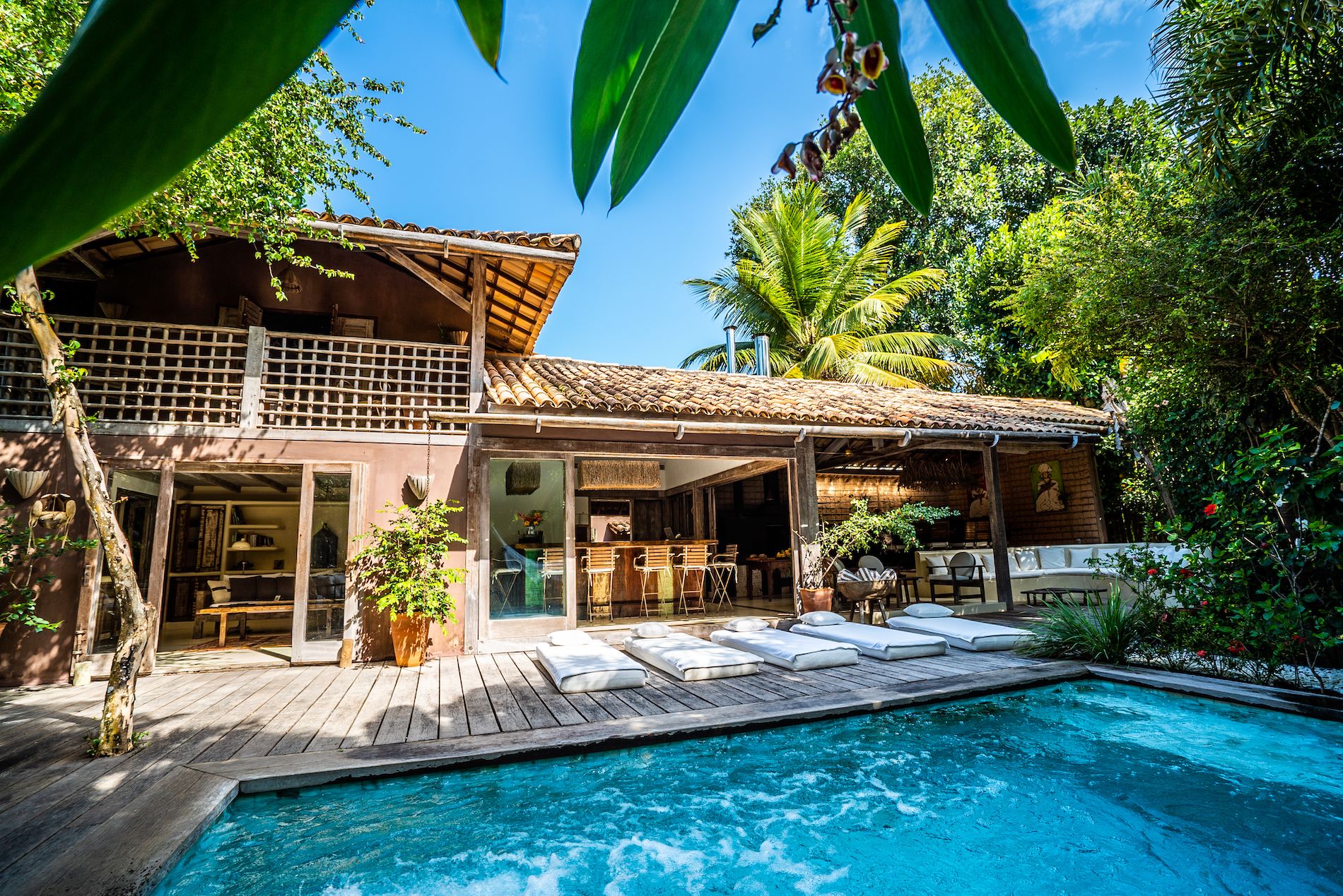 Pool at Casa Angatu villa in Trancoso, Brazil